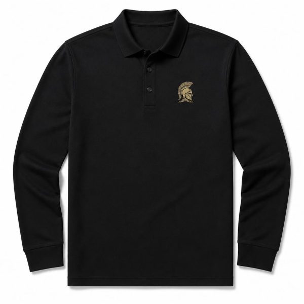 Black Long Sleeve Polo — research use only